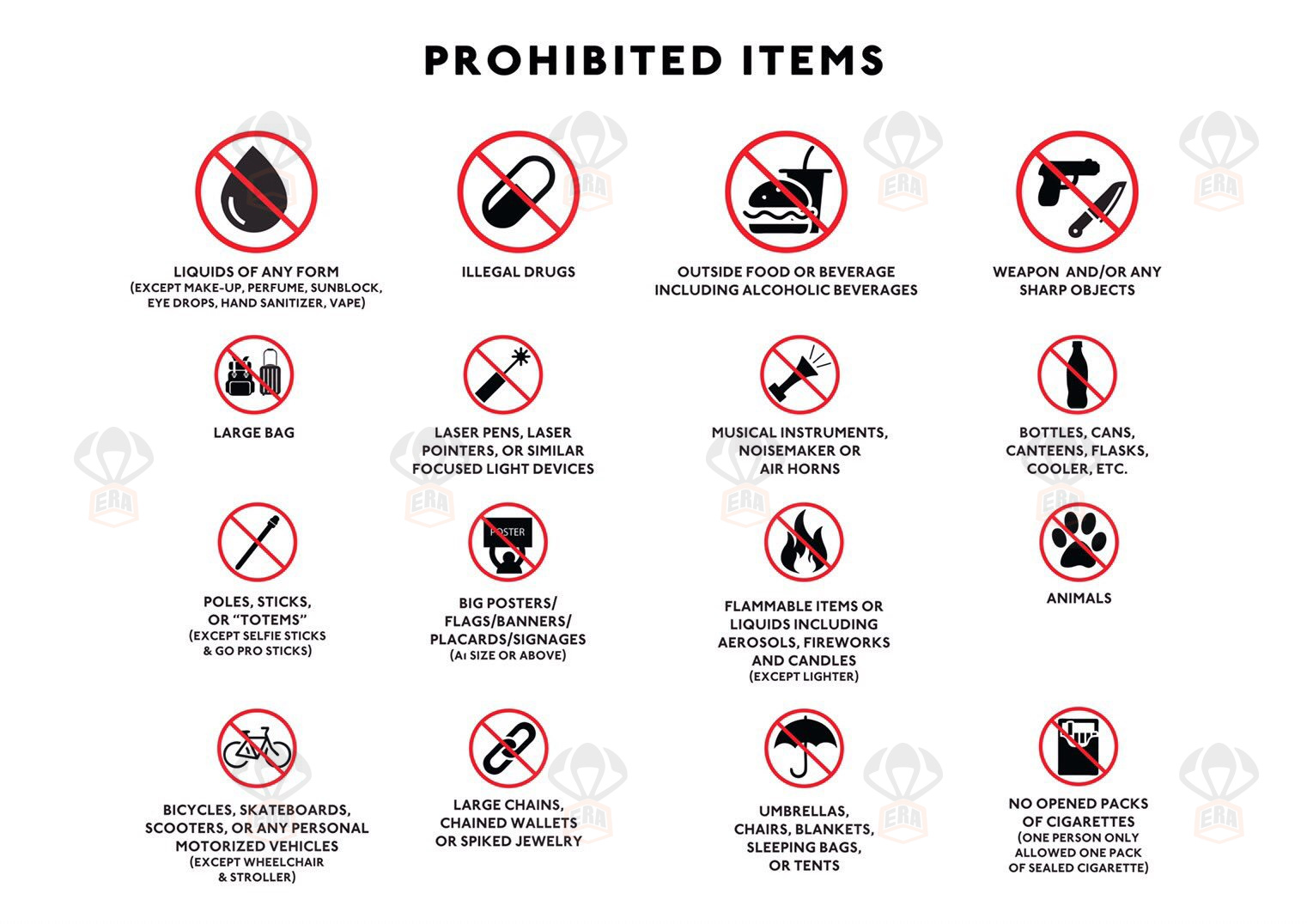 Prohibited items for shipping from China to UAE (Dubai)